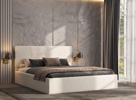 Двуспальная кровать Манака 160 (Манака 160х200 бежевая) Woodville арт.585396