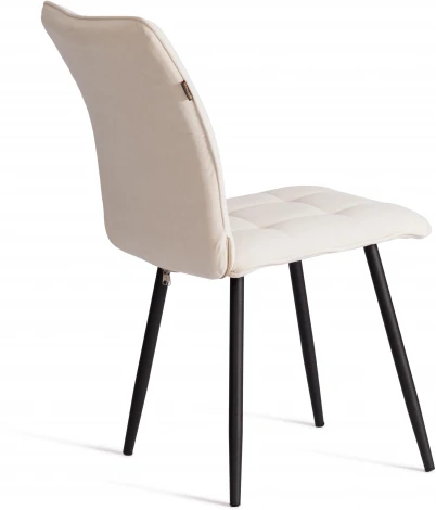 Стул обеденный Bari Tetchair (Флок/Молочный,Черный) арт.24801