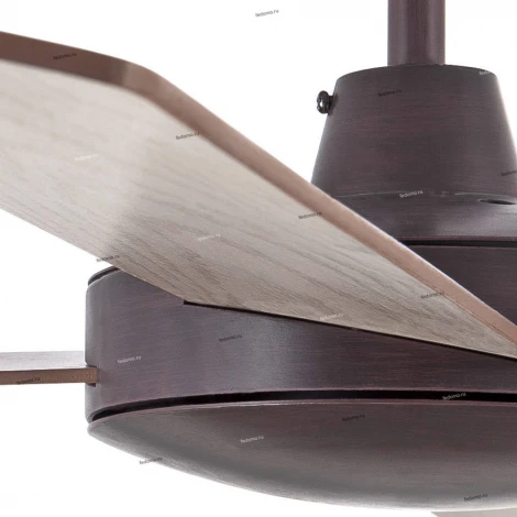 Вентилятор потолочный с пультом управления Faro Mallorca, 4 лопасти, коричневый, махагон с дубом