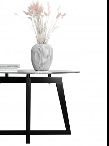 Стол журнальный Рилле 445 венге/стекло прозрачное (круг) от фабрики Mebelik