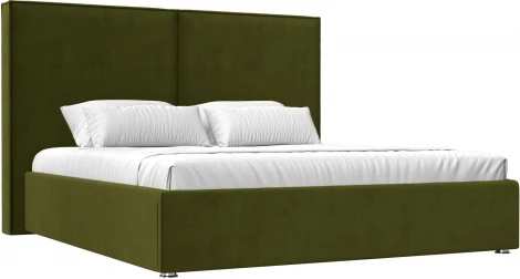 Кровать интерьерная Аура 200 (Зеленый/Микровельвет) Лига Диванов арт.120561