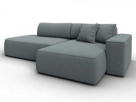 Диван угловой Лига-065 БП угол правый (ДСП,Рогожка/Серый) Лига Диванов 134785