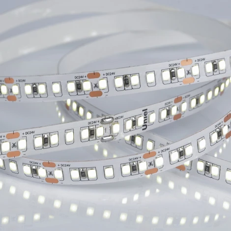 Светодиодная лента Uniel ULS-2835-168LED/m-10mm-IP20-DC24V-14W/m-5M-6500K катушка в герметичной упаковке