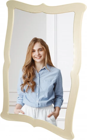 Зеркало навесное Берже 23 слоновая кость 97 см х 67 см Mebelik арт.008691
