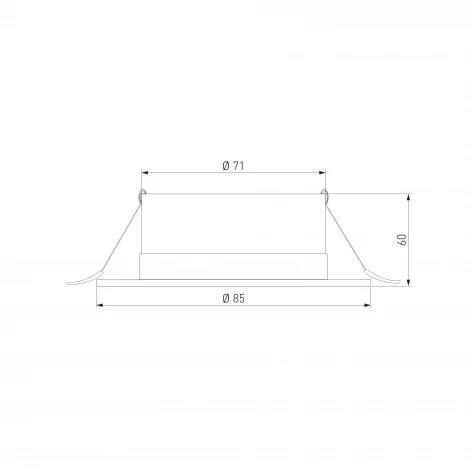 Встраиваемый точечный светильник Elektrostandard Light LED 3003 35128/U 3000K черный
