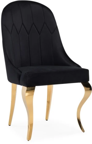 Стул Woodville на металлокаркасе Gustav black / gold 15384
