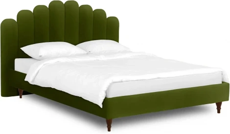 Кровать Queen II Sharlotta L 1600 ОГОГО (арт.577192), (Ткань/Зеленый)