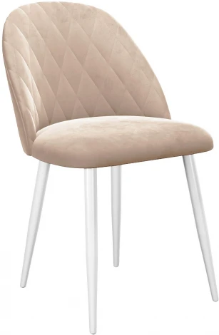 Стул DikLine 302 B03 BEIGE, ножки белые