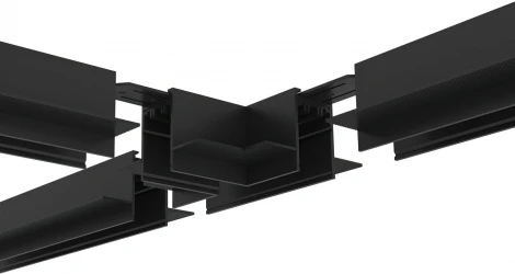 Коннектор трека Denkirs SMART Т-образный TR2113-BK