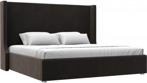 Кровать интерьерная Ларго 200 (Коричневый/Велюр) Лига Диванов арт.120747