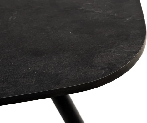 "Верона" журнальный стол из HPL 120х65, H40, каркас черный муар, цвет столешницы "серый гранит" 4SIS арт.УТ-00007156