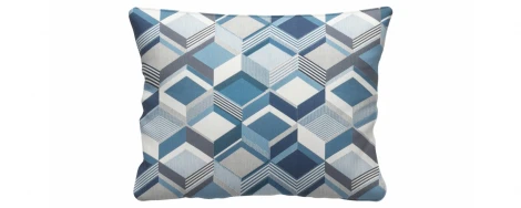 Декоративная подушка вариант №1 синяя D1 Портленд AAA4125013