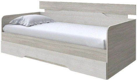 Без бренда Кровать-Софа Milton (ЛДСП Ясень Шимо Светлый/Дуб Шамони светлый) 120x190