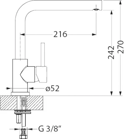 Смеситель Alveus Fluid Monarch 1134843 для кухонной мойки, anthracite