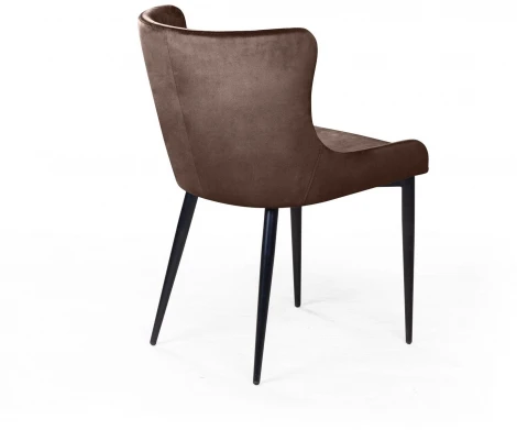 Стул JAZZ ромб, бархат коричневый 12/черный конус Top Concept 80895