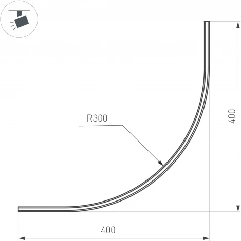 Трек магнитный MAG-MICROCOSM-TRACK-1115-ARC-R600 (BK) (Arlight, IP20) 043247
