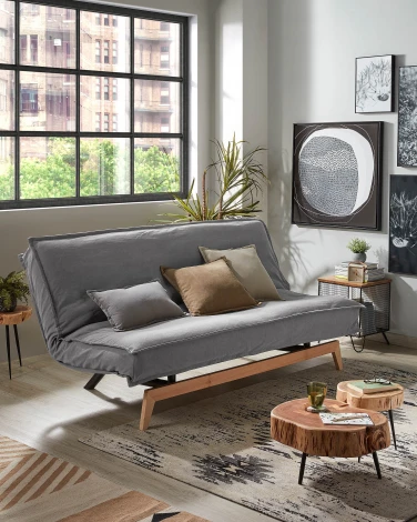 Журнальный стол La Forma (ex Julia Grup) Eider (Черный/ Металл,Акация,Сталь,Дерево)