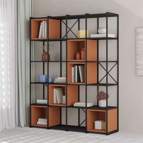 Стеллаж прямой VALE MAXI BOOKCASE LEVE (Металл/Черный) арт.LEV01148
