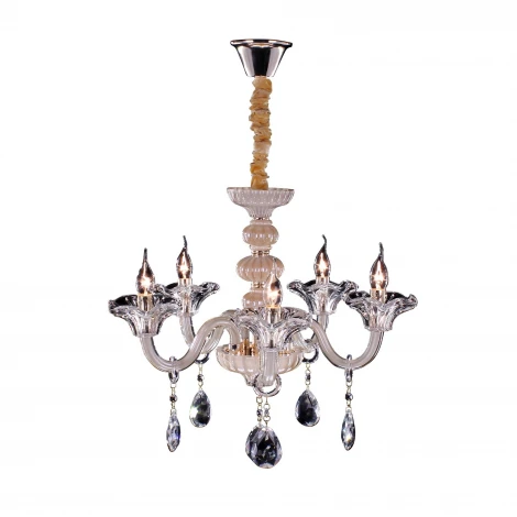 Подвесная люстра Citilux Ирида CL351151 (220V, хрусталь, на цепи, подсвечник, свеча)