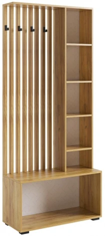 Готовая прихожая Woodville Бери дуб крафт золотой / белое дерево 551887