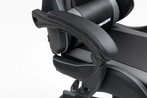 Кресло спортивное TopChairs Commander черно-серый арт.УТ000039476