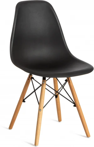 Стул CINDY (EAMES) (mod. 001) / 1 шт. в упаковке (Дерево бук,Металл,Пластик /Черный)