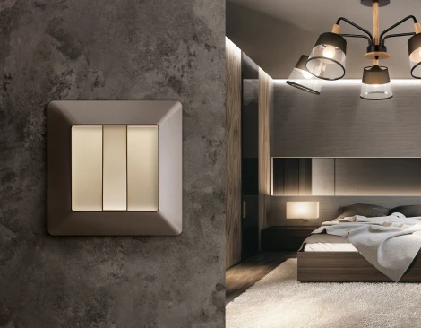 Рамка Ambrella Volt ALFA Line (Темная бронза матовый) 1-ая AF110631