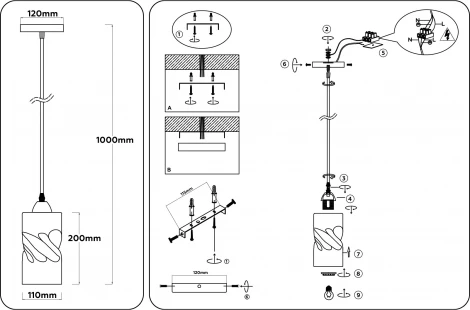 Подвесной светильник Ambrella Traditional TR3413 (220V, на проводе, круглые)