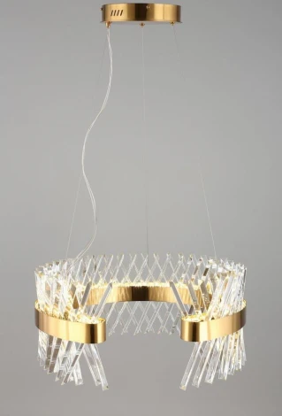 Подвесная люстра Omnilux Strasatti OML-99903-62 (LED, 220V, хрусталь, на тросе, круглые)