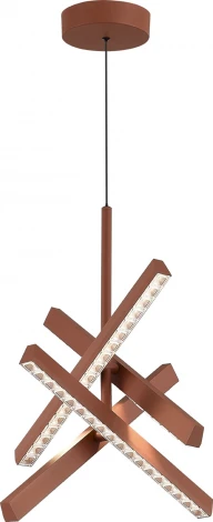 Подвесной светильник ST Luce SL1018 SL1018.613.04 терракотовый/прозрачный LED 4*43W 4000K (220V, на проводе)