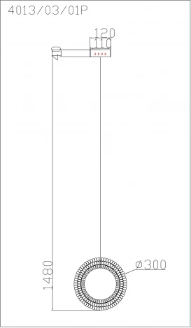 Подвесной светильник светодиодный Stilfort Felloria 4013/03/01P (регулировка яркости, 220V, пульт управления, на тросе, кольцо)