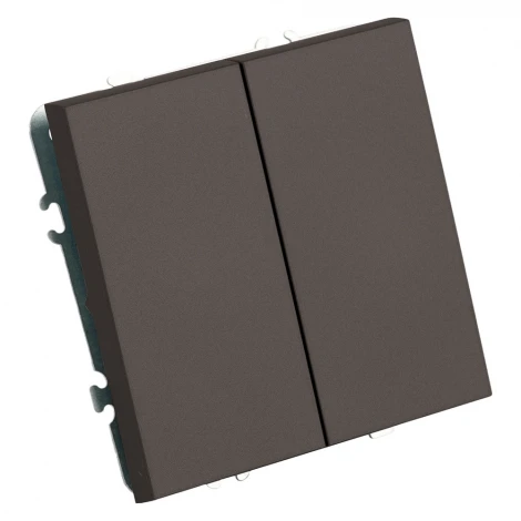 Переключатель двухклавишный перекрестный (антрацит) Stekker Эмили 50164