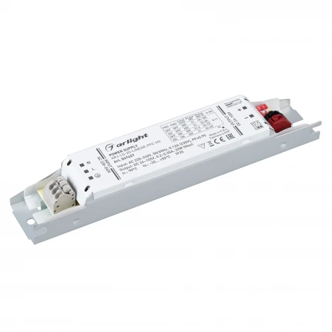 Блок питания ARJ-LG-20-LINEAR-PFC-HV (20W, 24-105V, 0.2-0.35A) (Arlight, IP20 Металл) 047427