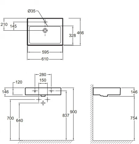 Раковина Jacob Delafon Vivienne EXBH112-00 60 см