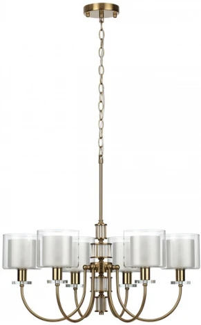 Подвесная люстра Odeon Light Saga 5088/6 античная бронза/стекло E14 6*40W (220V, на цепи)