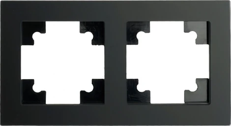 Рамка на 2 поста (черный) Stekker Катрин 49601