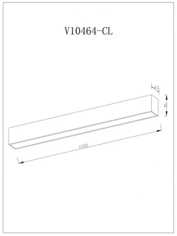 Потолочный линейный светильник светодиодный Moderli Carpi V10464-CL