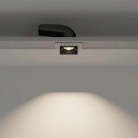 Встраиваемый точечный светильник под гипсокартон MS-RIALTO-TRIMLESS-S40x40-9W Day4000 (BK, 36deg, 230V) (Arlight, IP20 Металл) 044687 (LED)