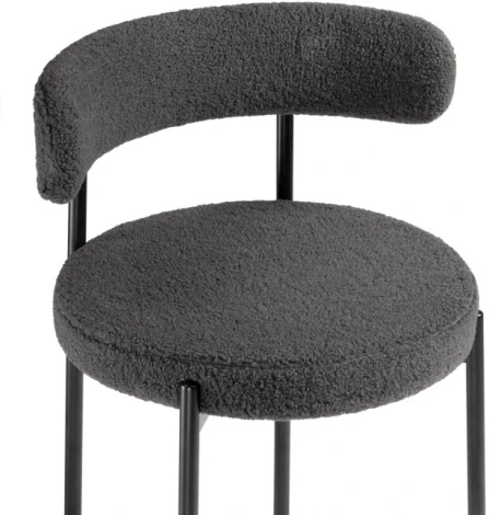 Стул Woodville на металлокаркасе Rudi dark gray / black 15603