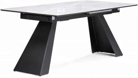 Стеклянный стол Стиг (Стиг 180(230)х90х77 carla larkin / черный) Woodville арт.588015