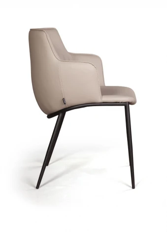 Стул с подлокотниками Top Concept Sofia, экокожа soft-touch, серый