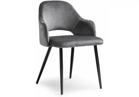 11938 Обеденный стул на металлокаркасе Woodville Konor dark gray 11938