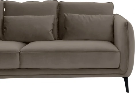 Диван Amsterdam трехместный ОГОГО (арт.583334), (Ткань/Светло-коричневый)