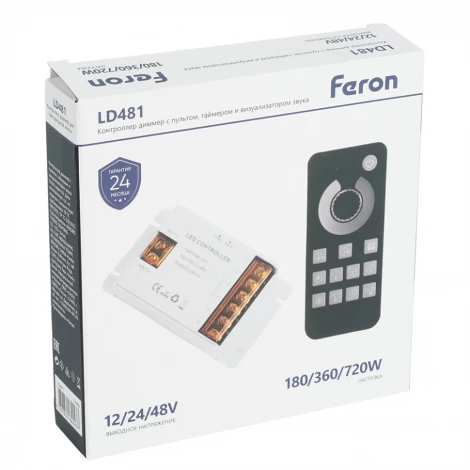 Контроллер диммер для светодиодной ленты с П/У белый Feron LD481 52096