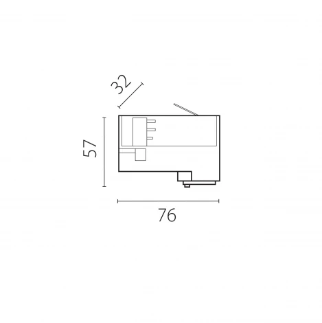 Адаптер для светильника (тип DALI) к треку 5030xx-R/5040xx-(F)/(R) Lightstar Quattro 594007-404