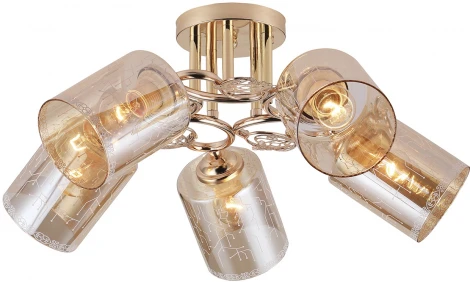 Потолочная люстра на штанге Escada Neulia 1118/5PL E27*40W Gold