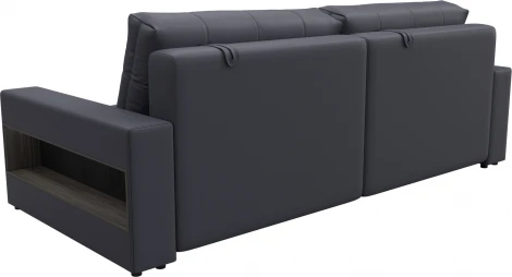 Диван прямой с полками Лига-053 НПБ Лига Диванов (Экокожа) арт.128898