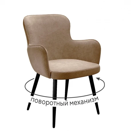 Стул DikLine 503 поворотный TW05 капучино, ножки черные арт.00-00079958