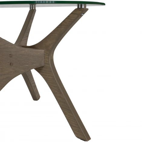 Стол журнальный Рилле 446 шимо/стекло прозрачное Mebelik 009470