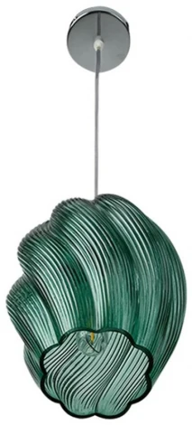 Подвесной светильник Lumion Tide 8290/1A хром/зеленый, металл/стекло E27 1*60W 220V (на проводе)
